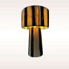 LAMPE A POSER EN RAPHIA RAYE NOIR H40 MODÈLE GOURRAMA – Image 3