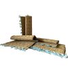 LOT DE 6 SETS DE TABLE À POMPONS BLEU CLAIR MODÈLE ASILAH – Image 2