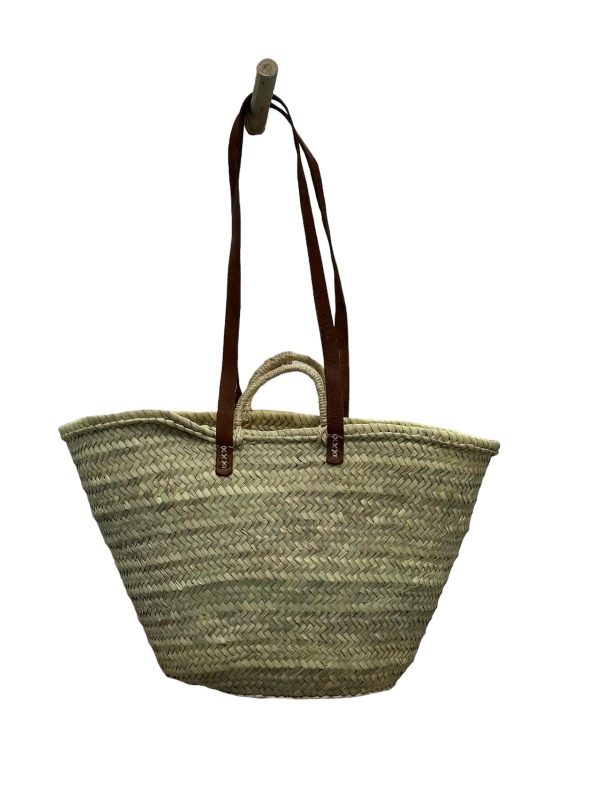 SAC À MAIN ET BANDOULIERE EN PAILLE ET CUIR MARRON MODÈLE MARRAKECH