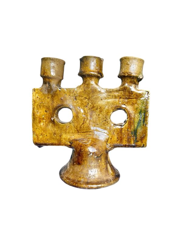 Chandelier bougeoir tamegroute vert ocre marocain