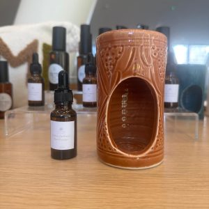 DIFFUSEUR À EMPREINTES MARRON MAROCAIN AVEC HUILE À BRÛLER FLEUR D’ORANGER