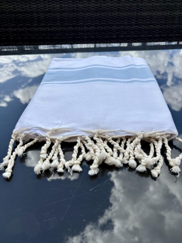 FOUTA DE BAIN OU PLAGE EN COTON RAYÉ