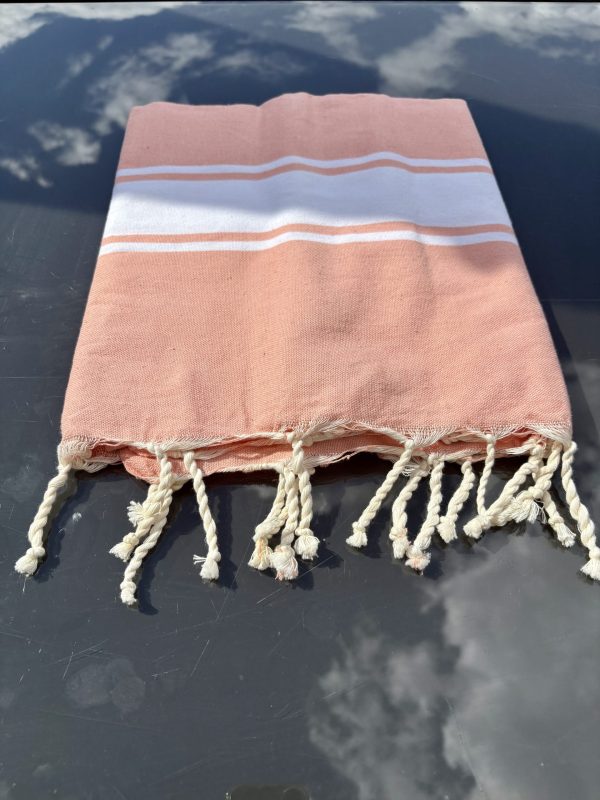 FOUTA DE BAIN OU PLAGE EN COTON RAYÉ